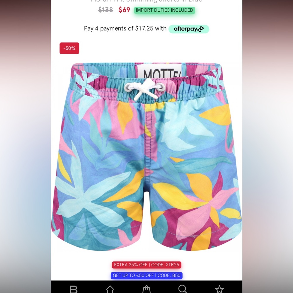 Mott50 toddler swim trunks